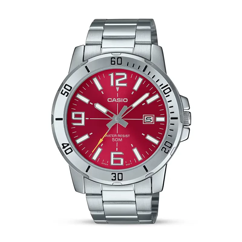 Casio Enticer MTP-VD01D-4BVUDF Red Dial Men's Watch